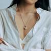Geometry Oval Transparent Crystal Pendant Necklace For Women Niche Design Luxury Fashion Daily Jewelry Gifts