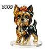 Decorative Desk Figurines Geometric Faux Crystal Animal Sculpture, Sparkling Acrylic Cat/Owl/Eagle/Dog Statue, Unique Birthday Gifts for Her
