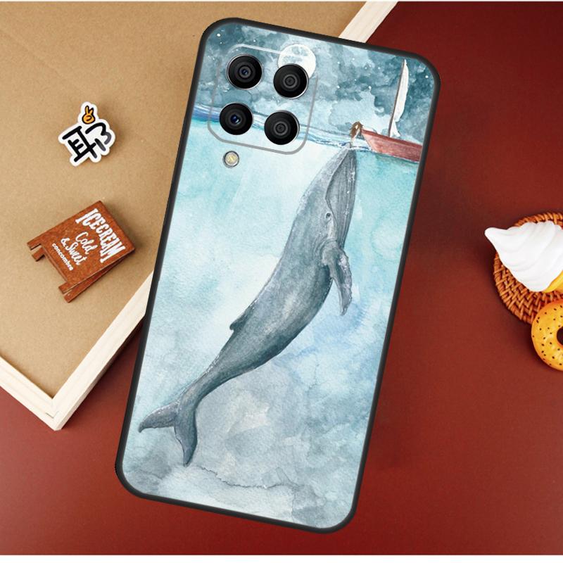 Cartoon Whale Case For Samsung Galaxy M16 M36 M56 M06 M52 M32 M12 M54 M34 M14 M35 M55 M15 M11 M31 M13 M53