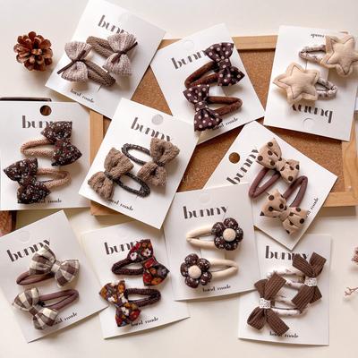 2 Pezzi Forcine a Pois Carine Peluche Forcine BB Fiocchi per Barrettes Fermagli per Capelli Floreali Accessori per Capelli