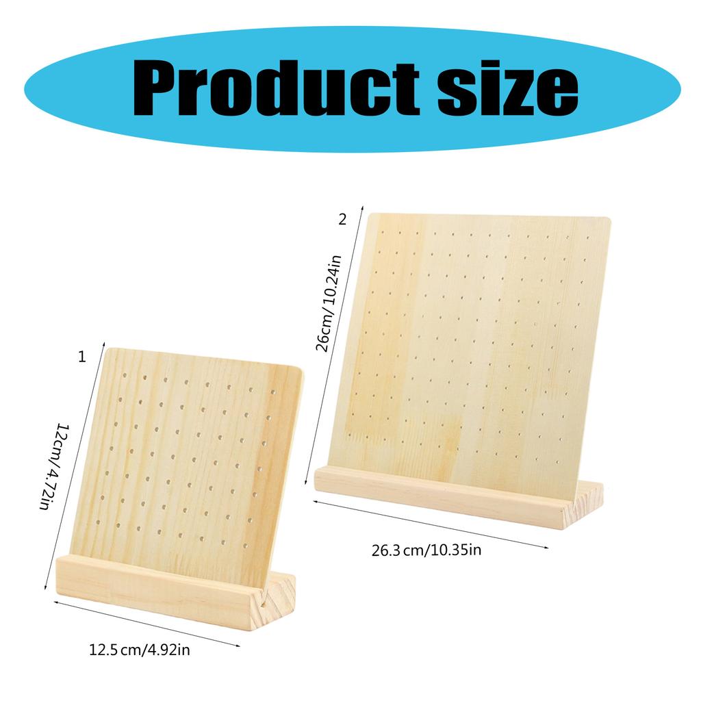 28/66 Pairs Hole Wood Jewelry Holder for Earrings Multi Tiers Ear Stud Organizer Stylish Jewelry Presentation Shelf