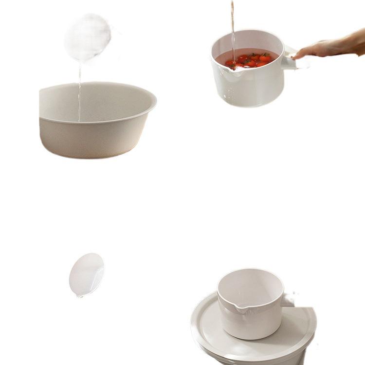 Japanese Plastic Water Ladle - Durable, Deep, Creative Design with Beechwood Spoon Handle