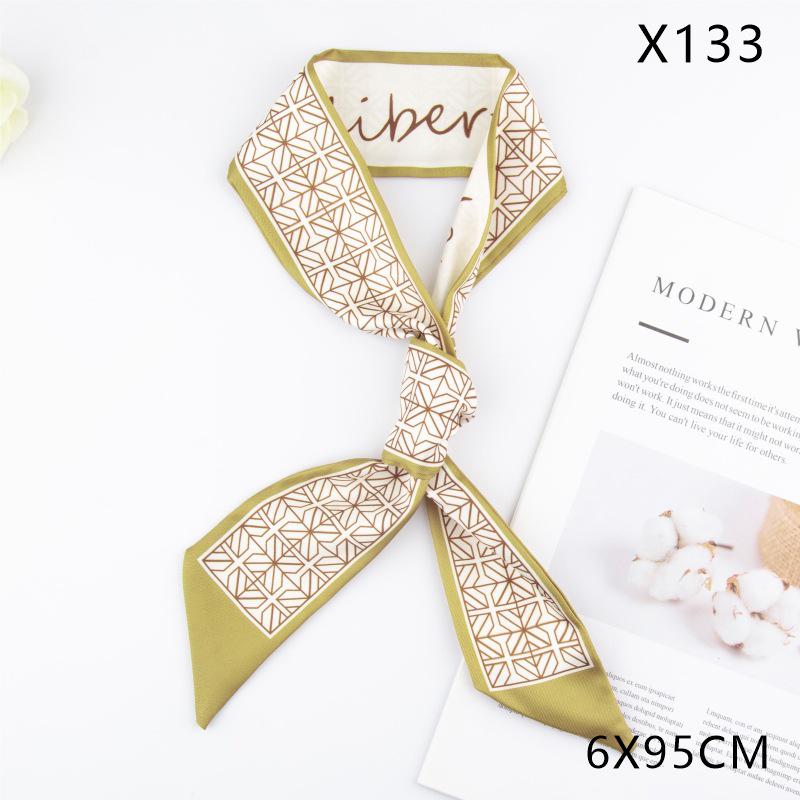 Versatile Vintage Silk Scarf: Hair Tie, Headband, Bag Accessory