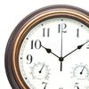 12 Inch Clock with Combined And Hygrometer, Silent No Ticking for Home, Living Room