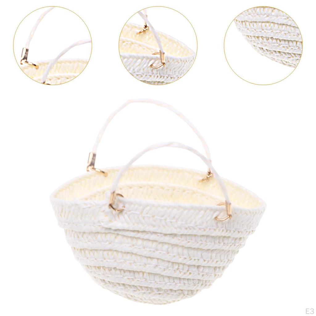 1/12 Dollhouse Hand Woven Bag Mini DIY Model Micro Landscape Ornament Miniature Storage Basket