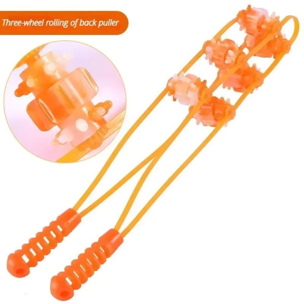 Hand-held Fitness Massage Roller Bead Multi-Function Pull-Back Roller Gifts Massage Wheel
