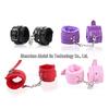 Leather Adult Handcuffs & Ankle Cuffs with Metal Chains - Plush Couple's Sex Aids