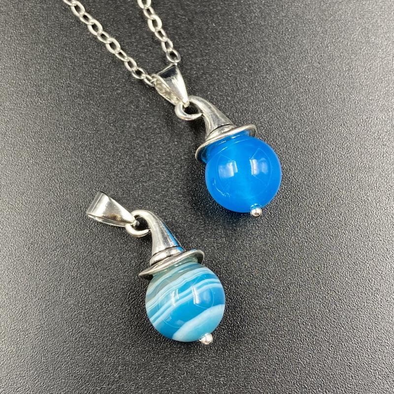 Подвеска-ожерелье «Кристальная шляпа ведьмы» с натуральным нефритом