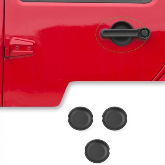 

Matte Black Exterior Door Handle Bowl Cover Trim For 07-17 Jeep Wrangler JK 2Dr