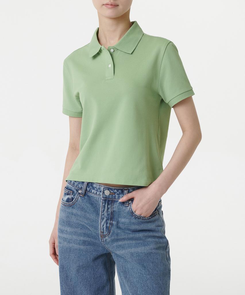 MUSINSA STANDARD WOMAN Women'S Pique Polo Shirt [Apple Mint]