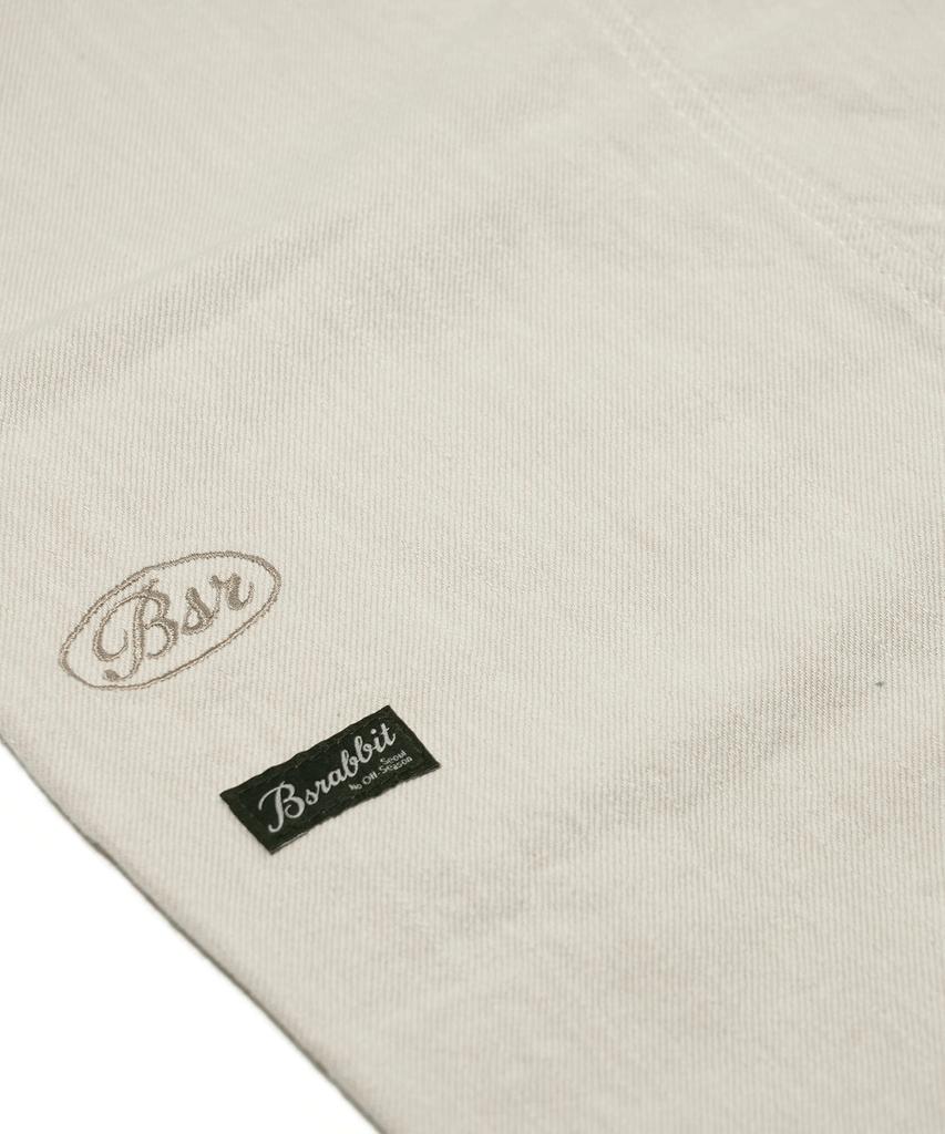 Bieseulaebis Barrel Leg Logo Patch Pants Ivory
