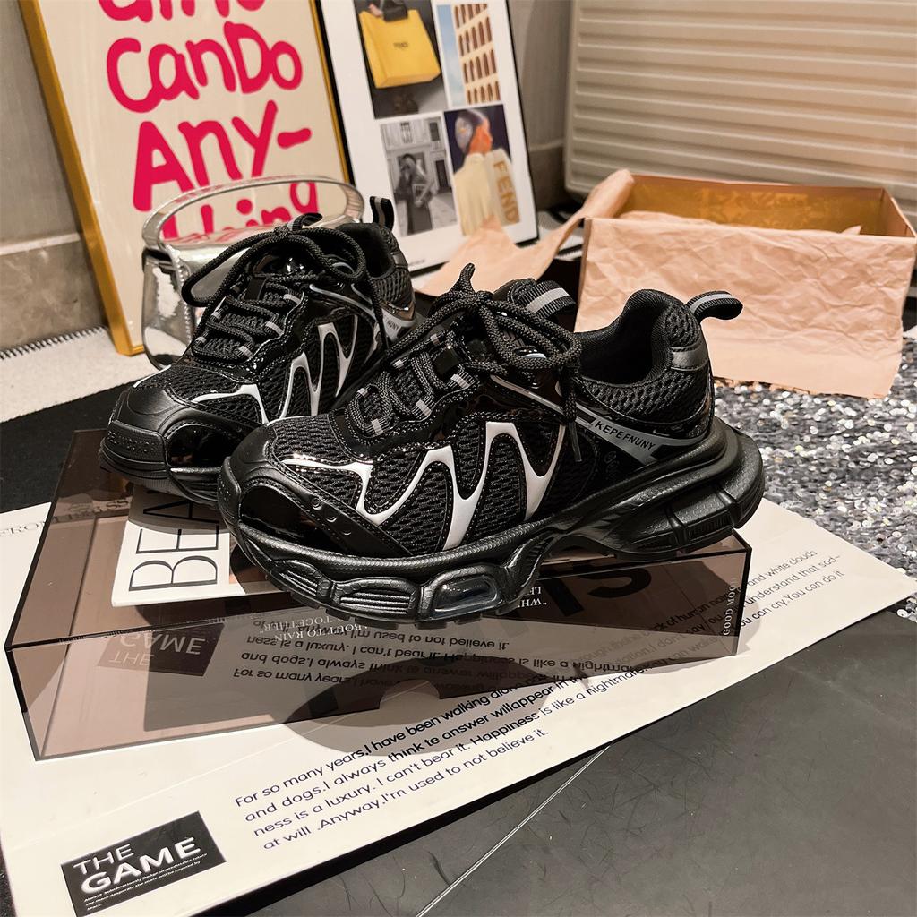 Dad Shoes Women Ins Super Hot Old Polished Thick-soled Muffin Dad Shoes Retro Sneakers Small Casual Shoes