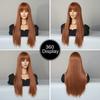 Women's Simulation Wig 70cm Hair Caramel Wig Long Straight Wig Full Headgear Rose Hair Net Headdress Beauty Decoration Wig