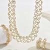 3pcs Women Jewelry Set Rhinestone Earrings Necklace Vracelet Wedding Party Accessories