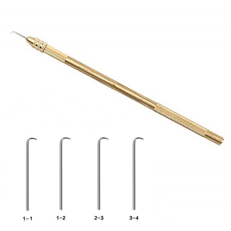 Ventilating Needle for Lace Wig Brass Ventilating Holder and 4 Size Stainless Steel Needles for Make/Repair Lace Wig Needles israel
