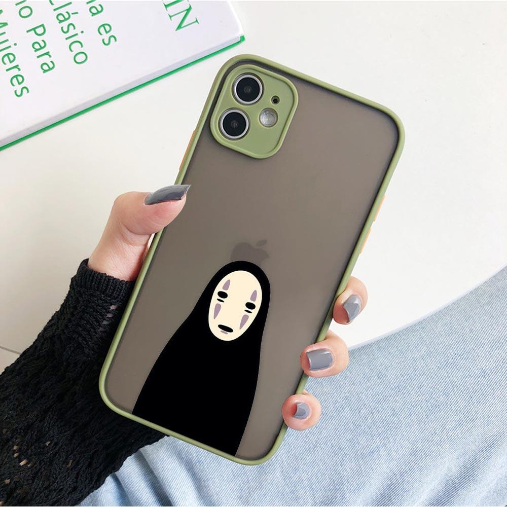 Custodia per telefono divertente anime giapponese Totoro per iPhone 11 12 13 14 Pro Max XR X 8 7 Plus Pro XS Mini Custodie con sensazione di pelle Copertura in silicone