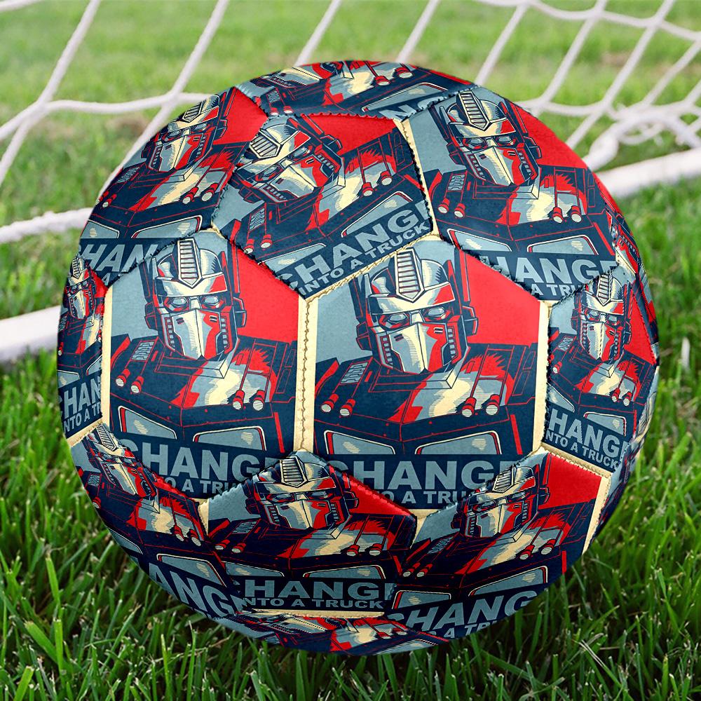 Transformers Print Size 5 Soccer Ball, Standard Match Football for Sports Game and Team Practice, Ideal Gift for Soccer Fans