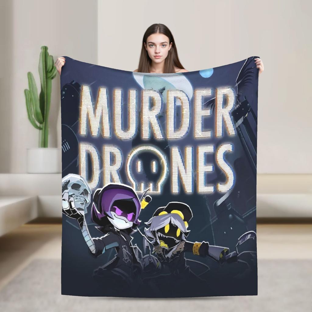 Serial Designation N Murder Drones Blanket Coral Fleece Plush Textile Decor Warm Throw Blanket for Sofa Bedroom Bedding Throws