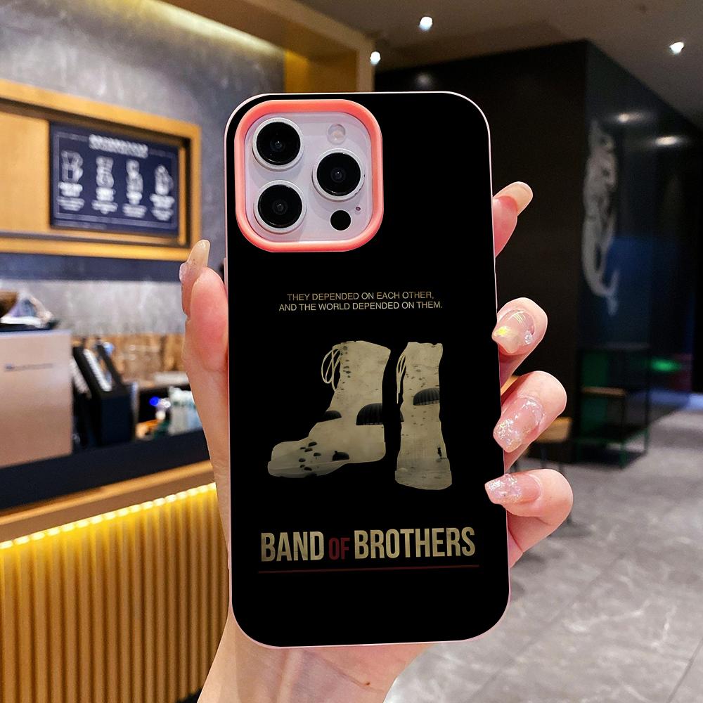 

Чехол для телефона Band of Brothers для iPhone 17 16 15 14 13 12 11 Air Pro Max Plus Гелевый Двухслойный Розовый Чехол iPhone 13 Pro