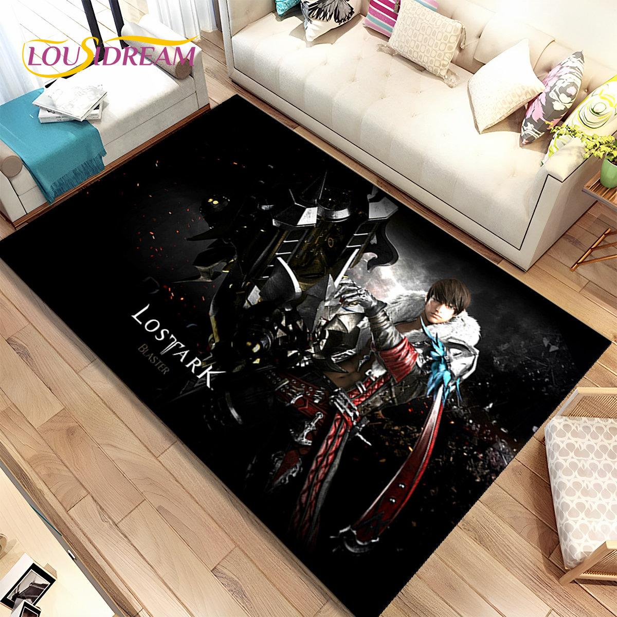

3D Lost Ark Game Gamer Cartoon Area Rug, ковер для гостиной, спальни, дивана, коврика, украшения, детский игровой нескользящий напольный коврик 40x60cm(15x23in)