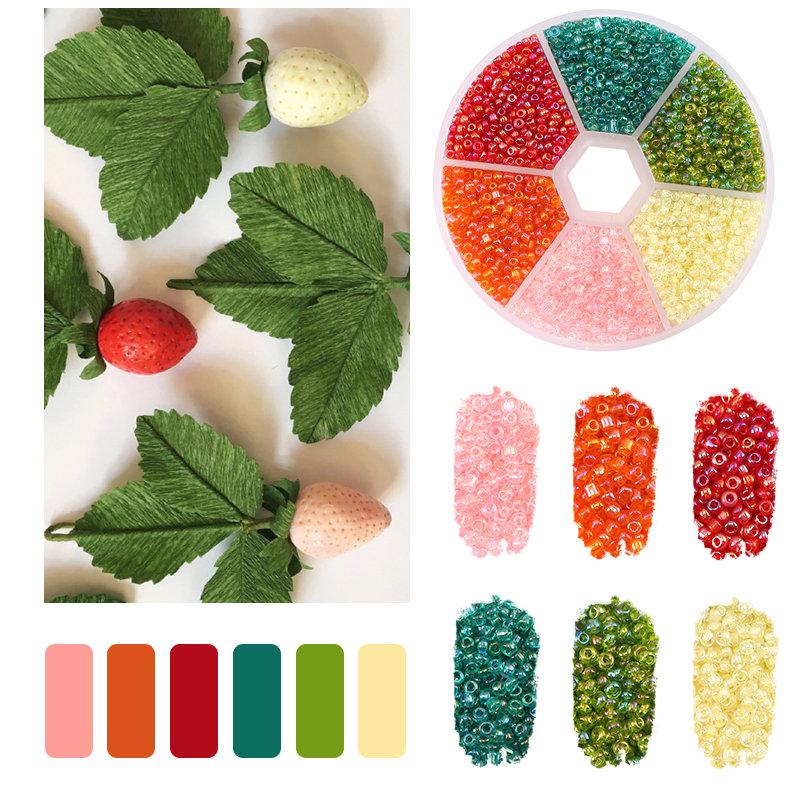 2mm Seed Beads Kit Small Beads For Needlework Craft Round Glass Jewelry Beads For Jewelry Making Bracelet Necklace Handmade DIY