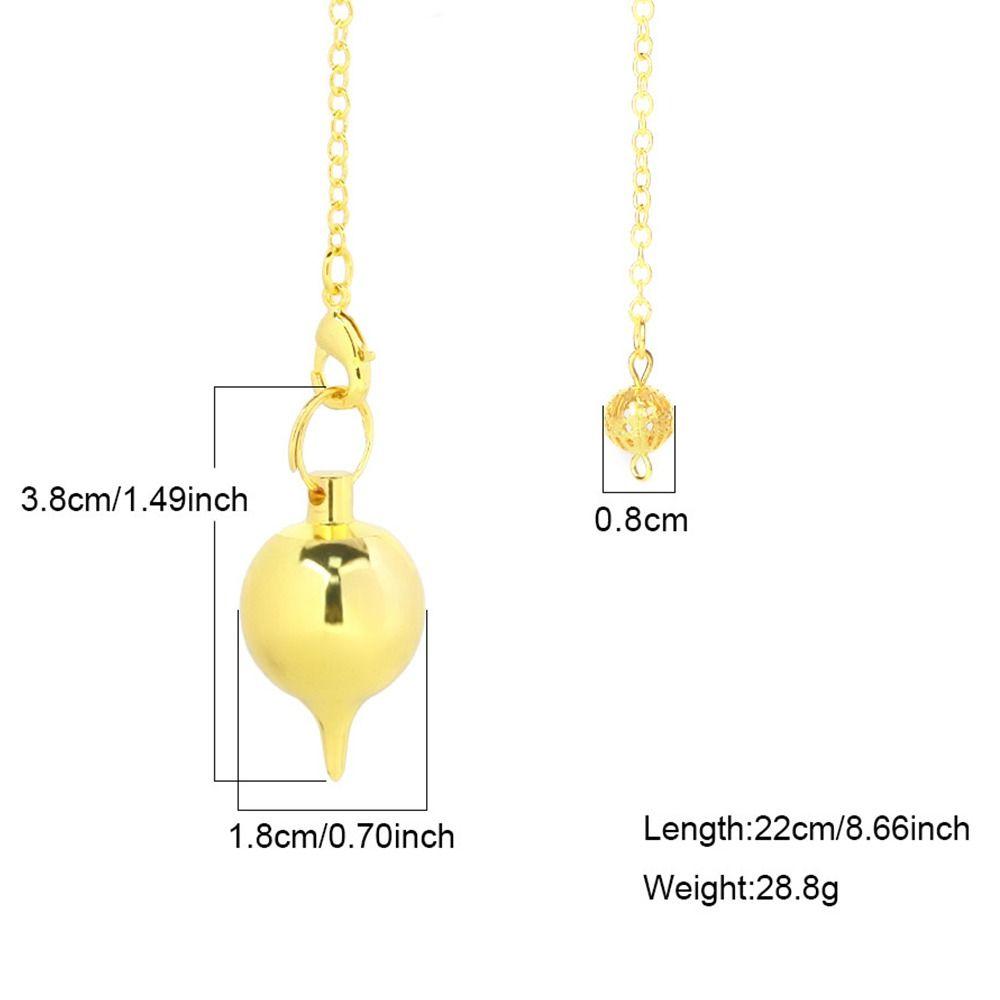 Reiki Metal Pendulum for Dowsing Divination Pendulums Brass Copper Ball Cone Pointed Healing Spiritual Pendant Jewelry Tool 2026