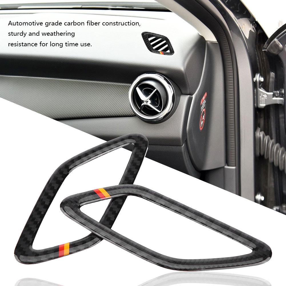 2Pcs Carbon Dashboard Outlet Cover for A Class CLA GLA W169 W117