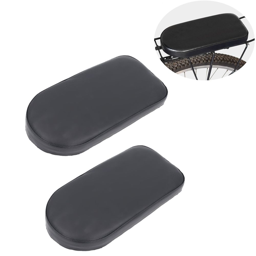 2PCS Soft Bike Rear Saddle Cushion Wide Bike Back Shelf Seat Cushion Enhanced Comfort