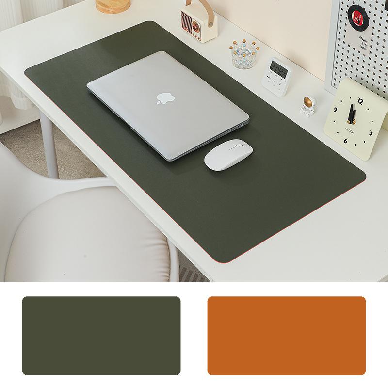 Simple Eye Protection Thickened Locking Edge Mouse Pad Large High-end Dirt-resistant Office Desk Pad Solid Color Waterproof Computer Mat