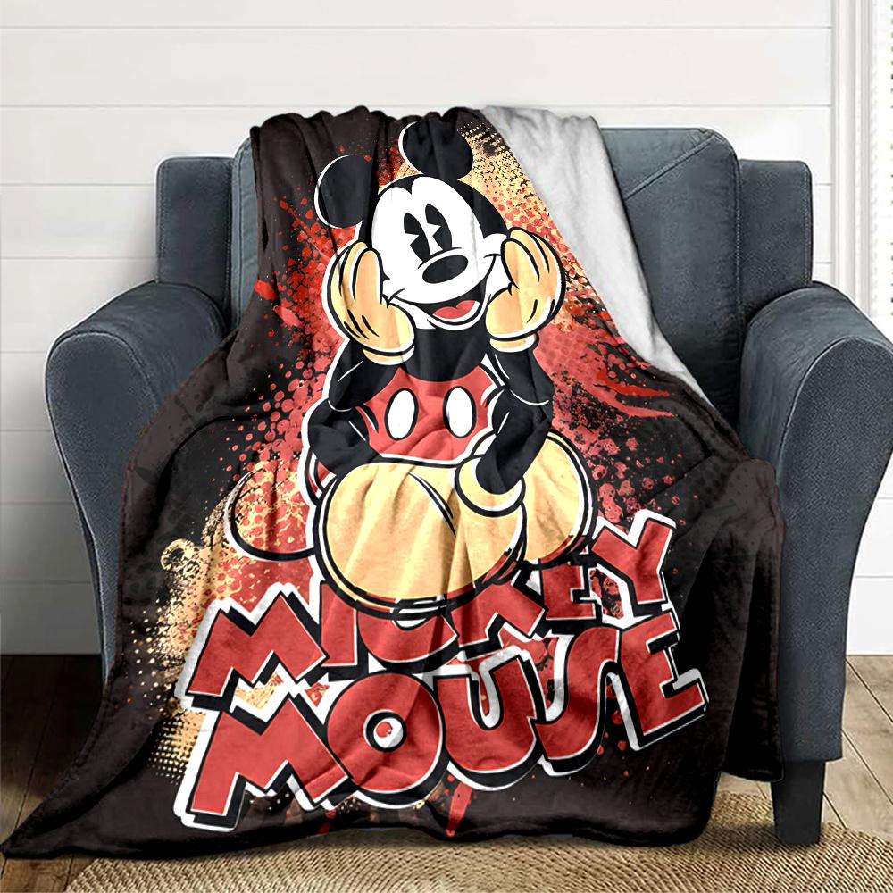 Mickey Mouse Adventure Blanket Soft Throw Blanket For Home Bedroom Bed Sofa Travel Office Solid Christmas Blanket