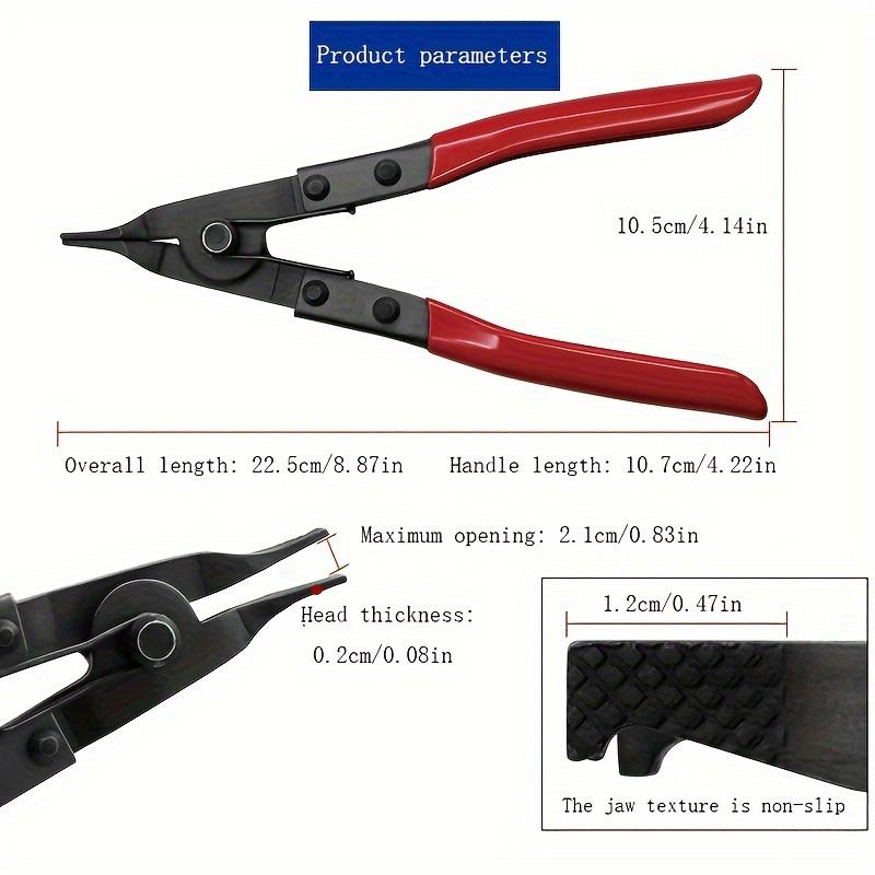 1pc Flat Steel Ring Circlip Pliers With Non-Slip Grip For Automotive And Automatic Transmission Repair, Metal Construction, Easy Circlip Disassembly