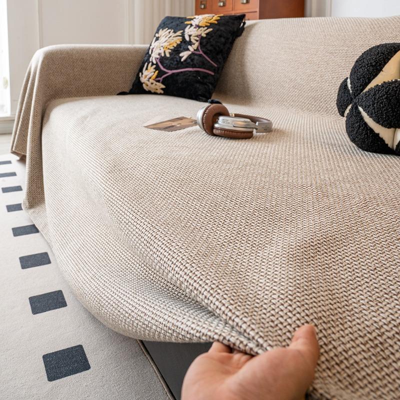 Full Cover Linen One-Piece Sofa Towel Universal In All Seasons High-End Non-Slip Sofa Cover