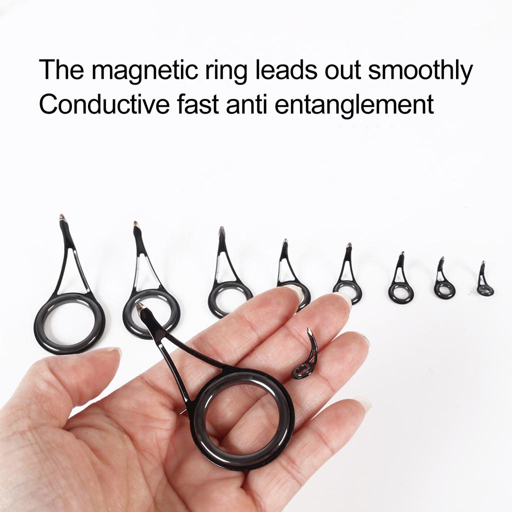 Fishing Rod Ceramic Guide Ring Repair Kit 40PCS Universal Reusable Saltwater Freshwater Fishing Accessories
