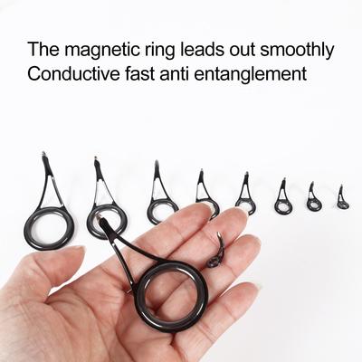 Fishing Rod Ceramic Guide Ring Repair Kit 40PCS Universal Reusable Saltwater Freshwater Fishing Accessories