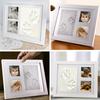 Baby Handprint Footprint Photo Frame with Ink Pad Newborn Infant Girls Boys Hand Foot Print Impression Picture Frame New Mom Keepsake Gift