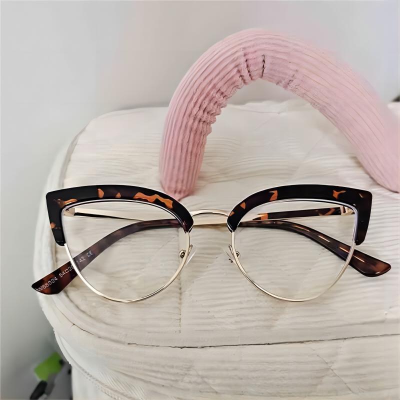 

Cat s Eye new anti-blue light glasses personalised half-frame fashion flat sunglasses Outdoor beach excursion must-have!