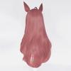 ABUNDANTDOODS Miho no Cosplay Disguise Cosplay Wig with Net and Pink and Bourbon-style Wig, Heat-Resistant, 75cm, Wig, Comb, (Wig, Ears, Tail)