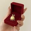 Punk Style Retro Insect Ring Macaron Color Enamel Beetle Ring Beetle Opening Ring  Decoration