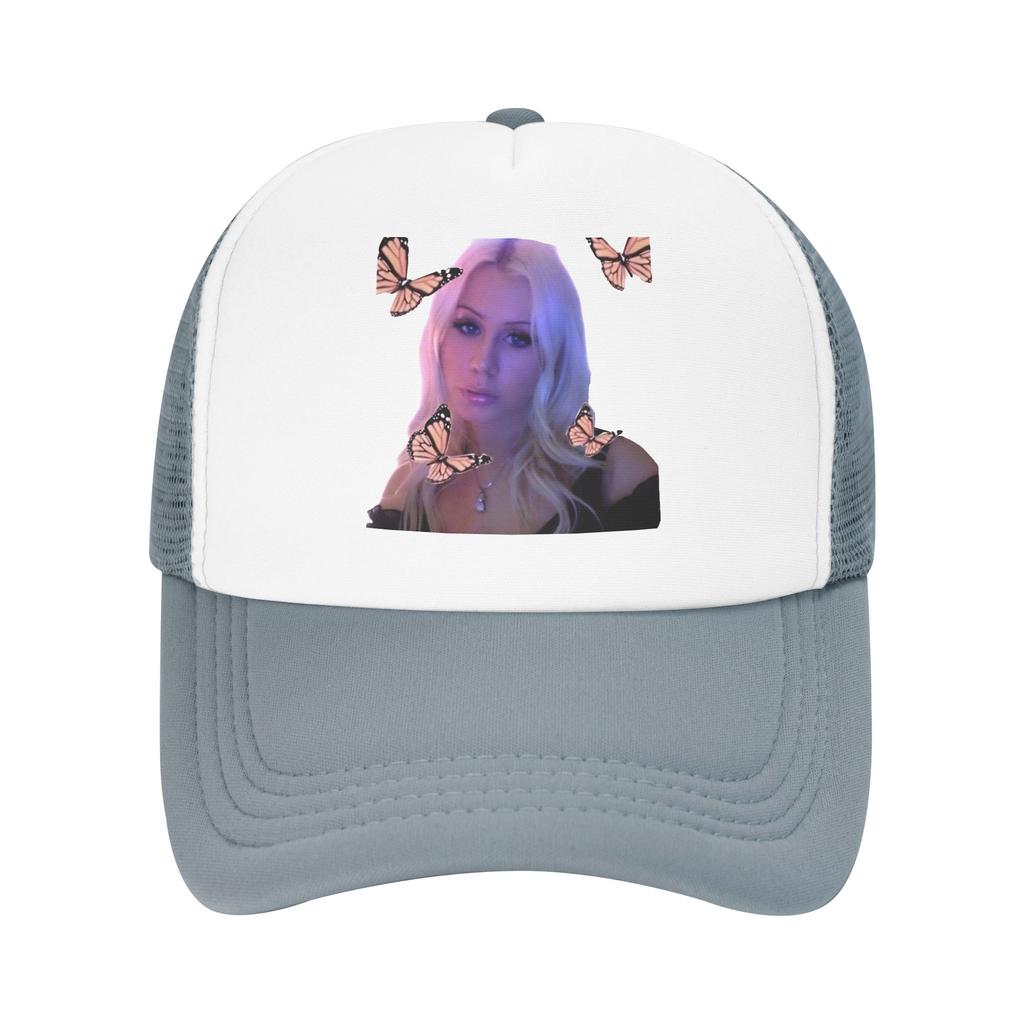 Slayyters Pink Butterflies Design Mesh Sun Hats  UnisexTeens Print Hip Hop Hats Spring Casual Tennis Skate Baseball Cap