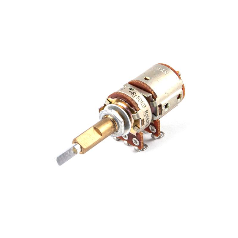 16Type Double Shaft Potentiometer With Switch A50K B50K Shaft Length 30Mm