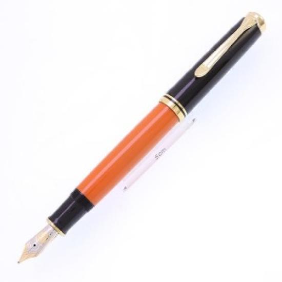 

USED Pelikan Souverän M800 Burnt Orange Fountain Pen Broad Nib (B) помаранчевий
