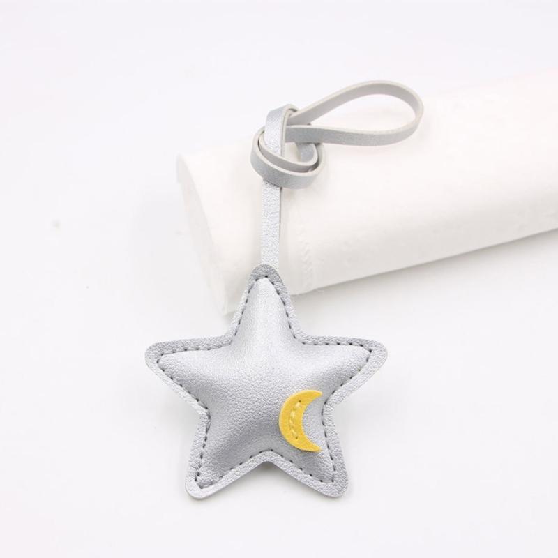 Innovative Star Shaped Keychain Lightweight PU Bag Pendant Stylish Bag Charm for Modern Lifestyle Home and Car Decors