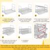 2/3 Tier Air Fryer Rack Stainless Steel Air Fryer Grill Grate Heat Resistant Dehydrator Racks for Cooking Kitchen Accessories