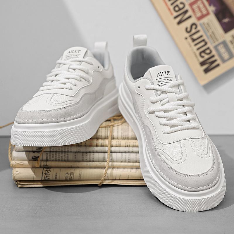 2025 Korean Edition Men's Casual Shoes Urban Design Slim Fit Low Top Sneakers Breathable Mesh for Streetwear 39-44