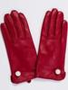 Elegant Women Pearls Sheepskin Genuine Leather Gloves Motorcycle Riding Gloves Female Accessories Mittens Autumn Winter Gloves
