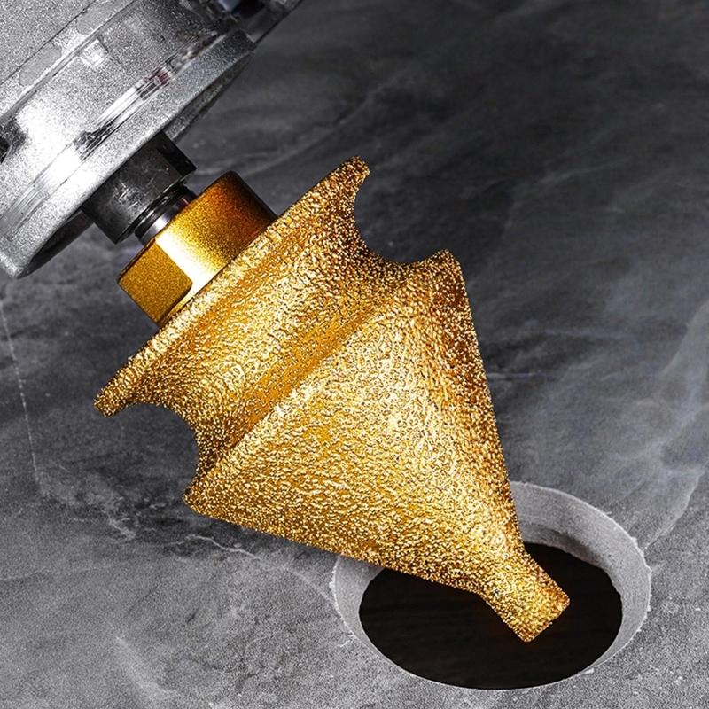 Effizientes Steinbohrloch-Erweiterungs-Hartmetall-Fasenfräser für Steinbearbeitung Trocken-Nassschneiden Loch in Keramik