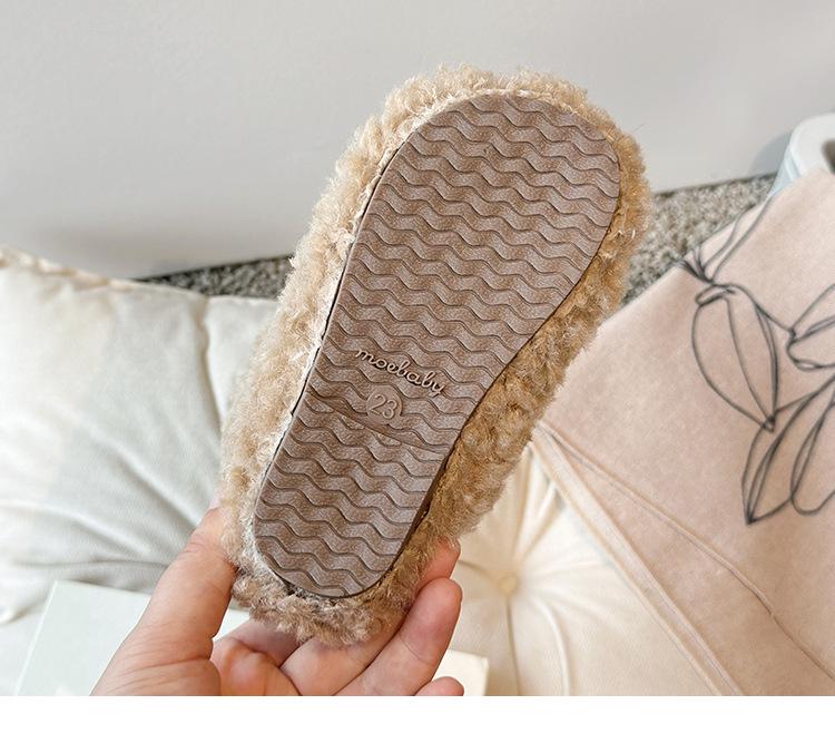 Girls' Fleece-Lined Winter Princess Ankle Boots - Warm, Furry Cotton Snow Boots for Little Girls 2025 Style