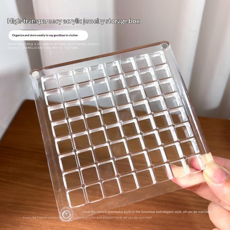 1Pcs Acrylic Gold Transfer Pendant Compartment Collection Box 36/64/100 Grids Gold Bean Storage Box Antioxidant Display Box