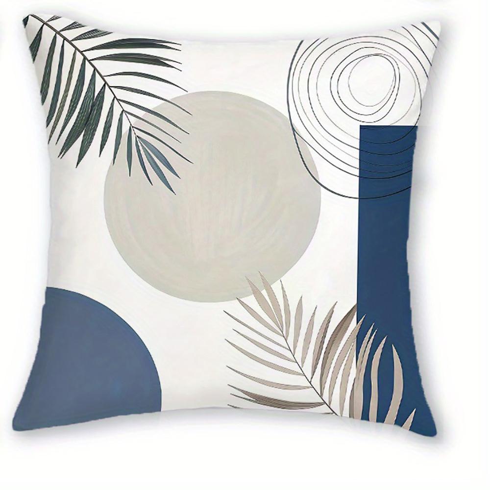 pcs Bohemian Palm Leaf Doublesided Printed pillow cover Short plush Suitable living rooms bedrooms sofas throw cushion cover