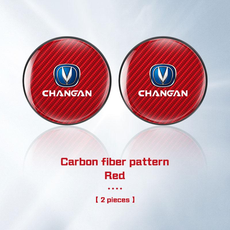 2Pcs Carbon Fiber Leather Car Coaster Water Cup Mat For Changan UNI-K CS35 CX70 CS85 CS55 CS75 Non-slip Pad Interior Accessories